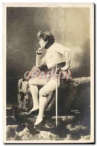 Cartes postales Fantaisie Sarah Bernhardt L&#39aiglon