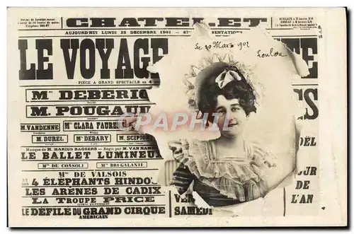 Cartes postales Fantaisie Le Voyage Chatelet Elephant Deberic Pougaut