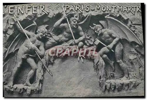 Cartes postales Fantaisie L&#39enfer Paris Montmartre Diable
