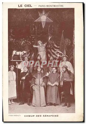 Cartes postales Fantaisie Le ciel Paris Montmartre Choeur des Seraphins