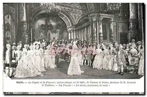 Cartes postales Gaiete La cigale et la fourmi Opera comique 6eme tableau Le palais