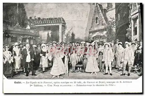 Ansichtskarte AK Gaiete La cigale et la fourmi Opera comique 1er tableau Une noce flamande