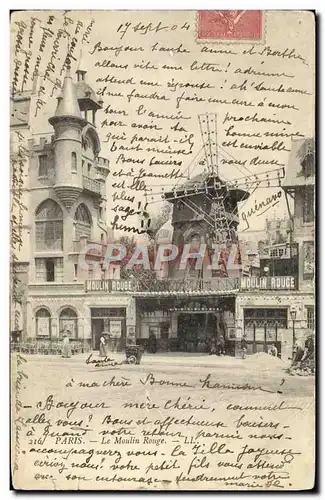 Cartes postales Paris Moulin Rouge