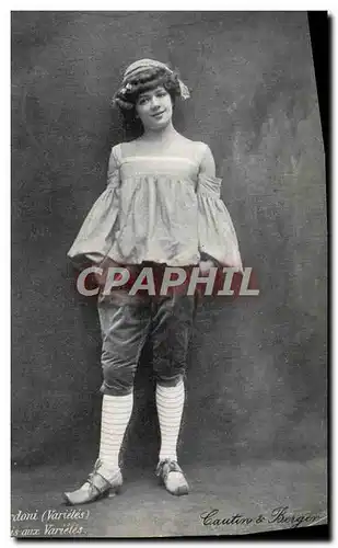 Cartes postales Theatre Bordoni Paris Aux varietes