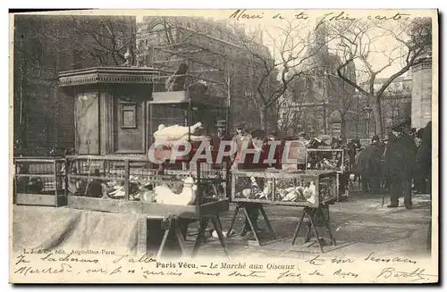 Cartes postales Paris Vecu Le marche aux oiseaux TOP