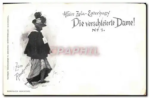 VINTAGE POSTCARD Business Zola Esterhazy Dreyfus�