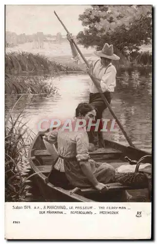 Cartes postales Fantaisie Salon 1914 Marchand Le passeur