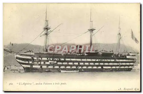 Ansichtskarte AK Bateau l&#39Algesiras ancien vaisseau a trois ponts