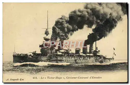 Cartes postales Bateau Guerre La Victor Hugo Croiseur Cuirasse d&#39escadre