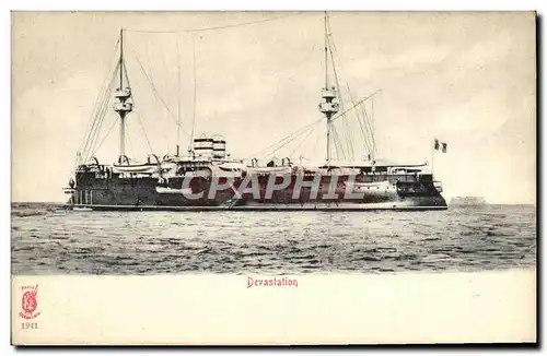 Cartes postales Bateau Devastation