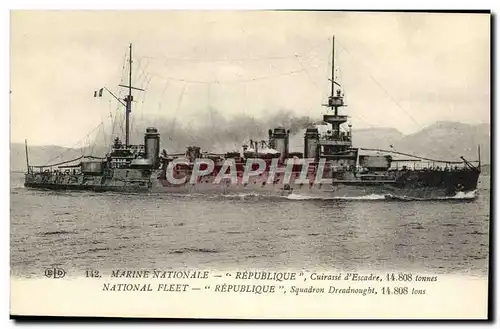 Cartes postales Bateau Republique Cuirasse d&#39escadre