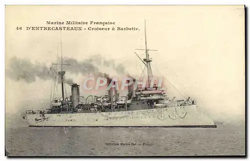 Cartes postales Bateau D&#39Entrecasteaux Croiseur a Barbette