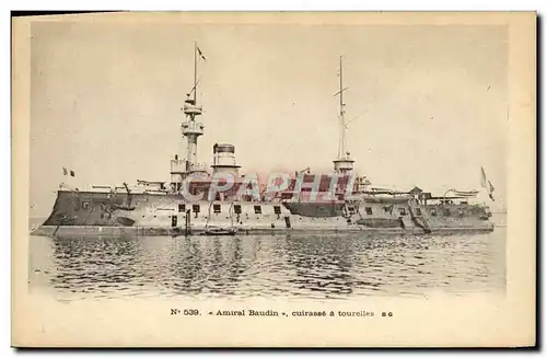 Ansichtskarte AK Bateau Amiral Baudin cuirasse a tourelles