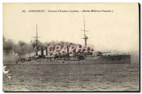 Cartes postales Bateau Condorcet Cuirasse d&#39escadre a turbines