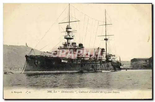 Cartes postales Bateau La Democratie Cuirasse d'escadre