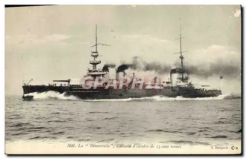 Cartes postales Bateau La Democratie Cuirasse d'escadre