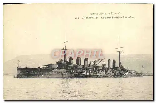 Cartes postales Bateau Mirabeau Cuirasse d&#39escadre a turbines