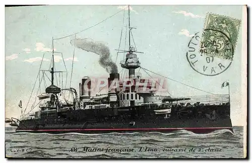 Cartes postales Bateau L&#39iena Cuirasse de 2eme classe