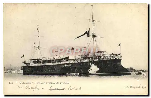 Cartes postales Bateau Le d&#39Assas Croiseur d&#39escadre de 2eme classe