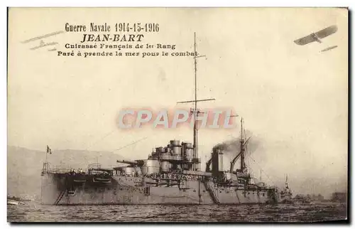 Ansichtskarte AK Bateau Jean Bart Cuirasse Francais de 1er rang Avion