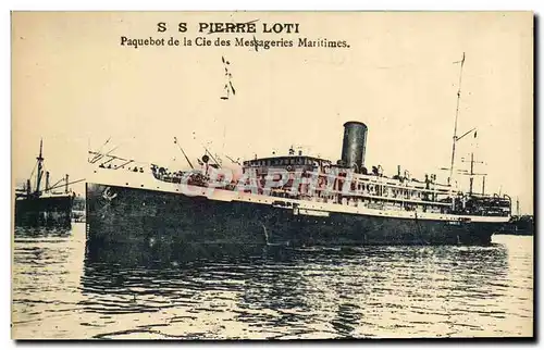 Ansichtskarte AK Bateau SS Pierre Loti Paquebot de la Cie des Messageries Maritimes