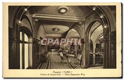 Cartes postales Bateau Paquebot Paris Galerie du Grand hall