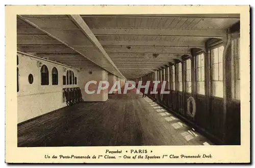 Cartes postales Bateau Paquebot Paris Un des ponts de 1ere classe