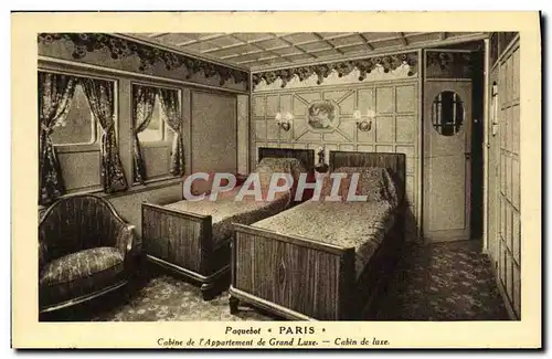 Ansichtskarte AK Bateau Paquebot Paris Cabine de l&#39appartement de grand luxe