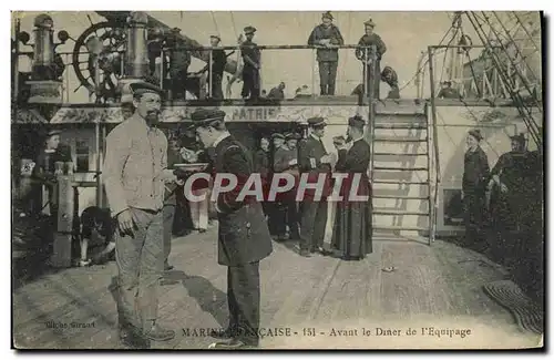 Cartes postales Marine Avant le diner de l'equipage