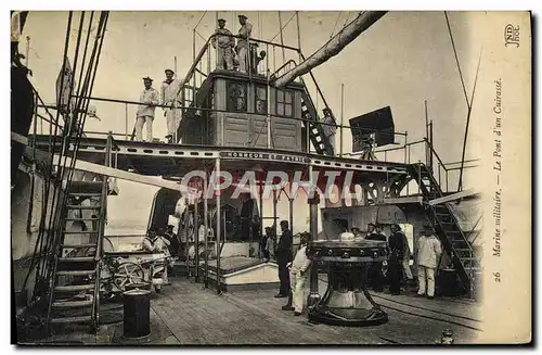 Cartes postales Bateau Marine Le pont d'un cuirasse'