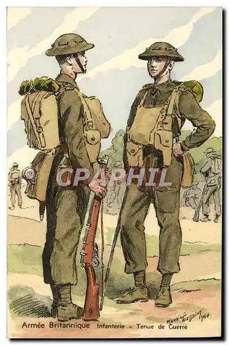 Ansichtskarte AK Armee britannique anglaise Militaria Infanterie Tenue de guerre