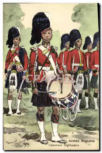 Ansichtskarte AK Armee britannique anglaise Militaria Cameroun Highlanders