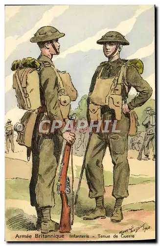 Ansichtskarte AK Armee britannique anglaise Militaria Infanterie Tenue de guerre