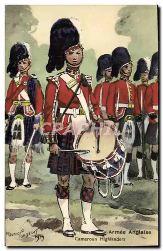 Ansichtskarte AK Armee britannique anglaise Militaria Cameroun Highlanders