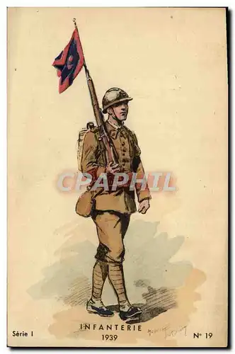 Cartes postales Infanterie 1939 Militaria