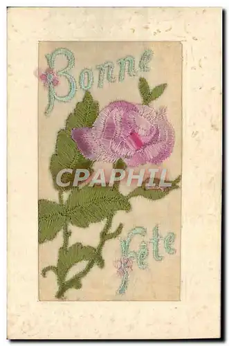 Cartes postales Fantaisie Fleurs Brodee