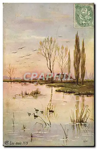 Cartes postales Fantaisie Paysage au bord de l&#39eau