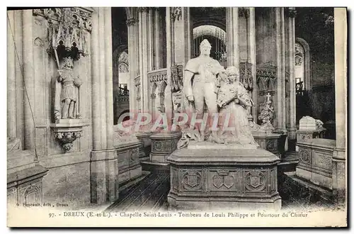 Cartes postales Dreux Chapelle Saint Louis Tombeau de Louis Philippe et Pourtour du choeur