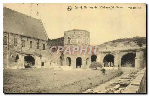 Cartes postales Gand Ruines de l'abbaye St Bavon Vue generale