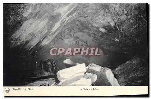Cartes postales Grotte de Han La salle du trone