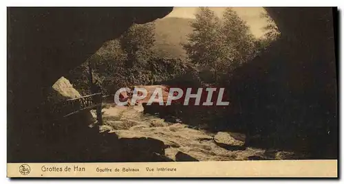 Cartes postales Grottes de Han Gouffre de Belvaux Vue interieure