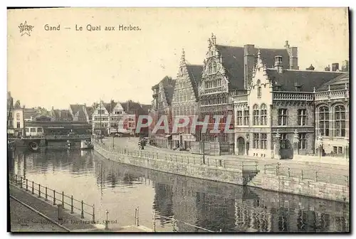 Cartes postales Gand Le Quai aux Herbes