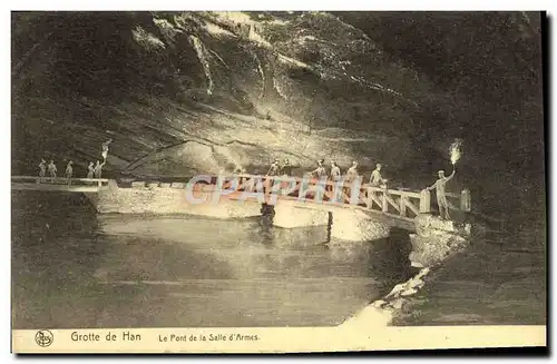 Cartes postales Grotte de Han Le pont de la salle d&#39armes