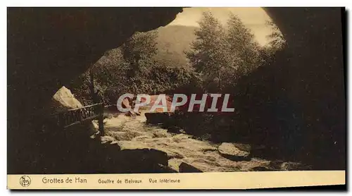 Cartes postales Grotte de Han Gouffre de Belvaux Vue interieure