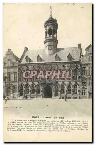 Cartes postales Mons L&#39hotel de ville