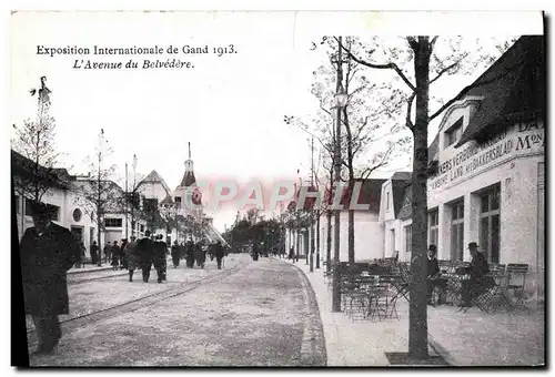 Cartes postales Exposition internationale de Gand 1913 Avenue du Belvedere