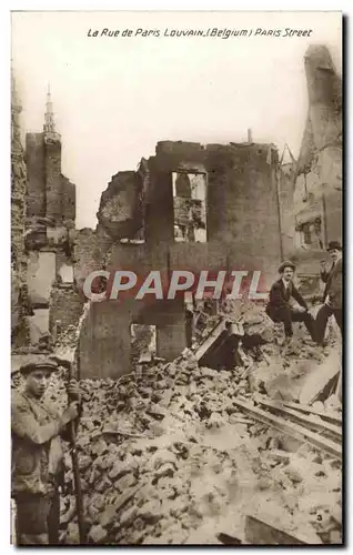 Ansichtskarte AK Louvain La rue de Paris militaria