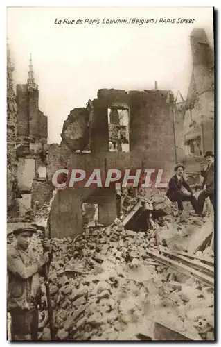 Cartes postales La rue de Paris Louvain Militaira