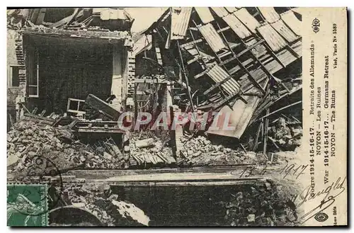 Cartes postales Militaria Noyon Les ruines