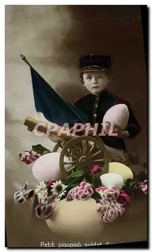 Cartes postales Militaria Enfant Canon